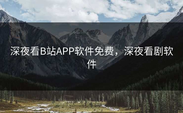 深夜看B站APP软件免费，深夜看剧软件